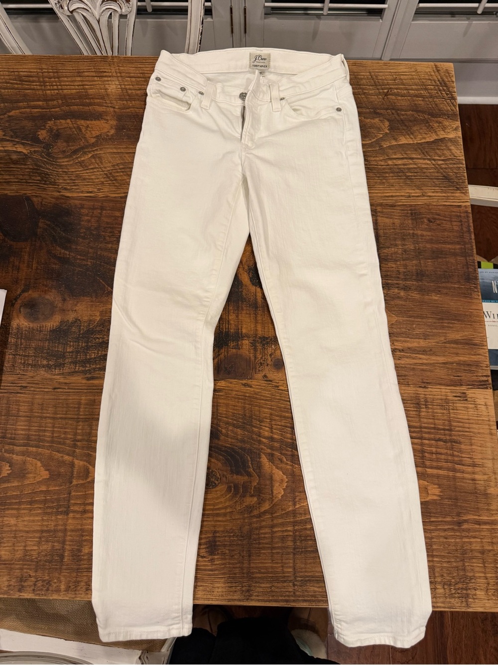 J. Crew White Toothpick Jeans